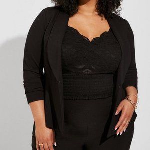 Torrid Black  Studio Luxe Ponte Peplum Blazer